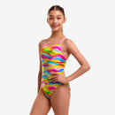 Funkita Girls Single Strap One Piece Maybe Wavy