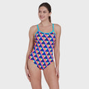 Zoggs Women's Silver Lined Ecofeel Swimsuit Divine Strike