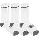 K Swiss AC 3 Pack Crew Socks White