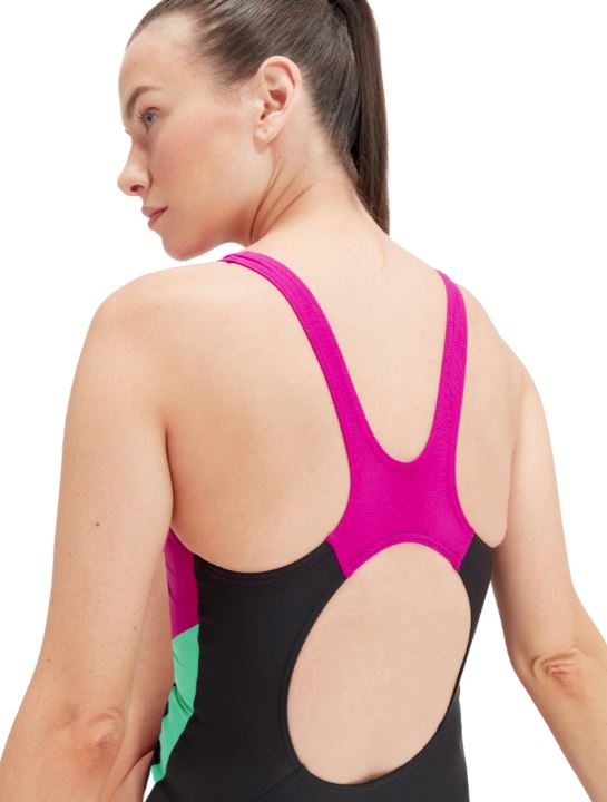Speedo Colourblock Splice Muscleback Swimsuit