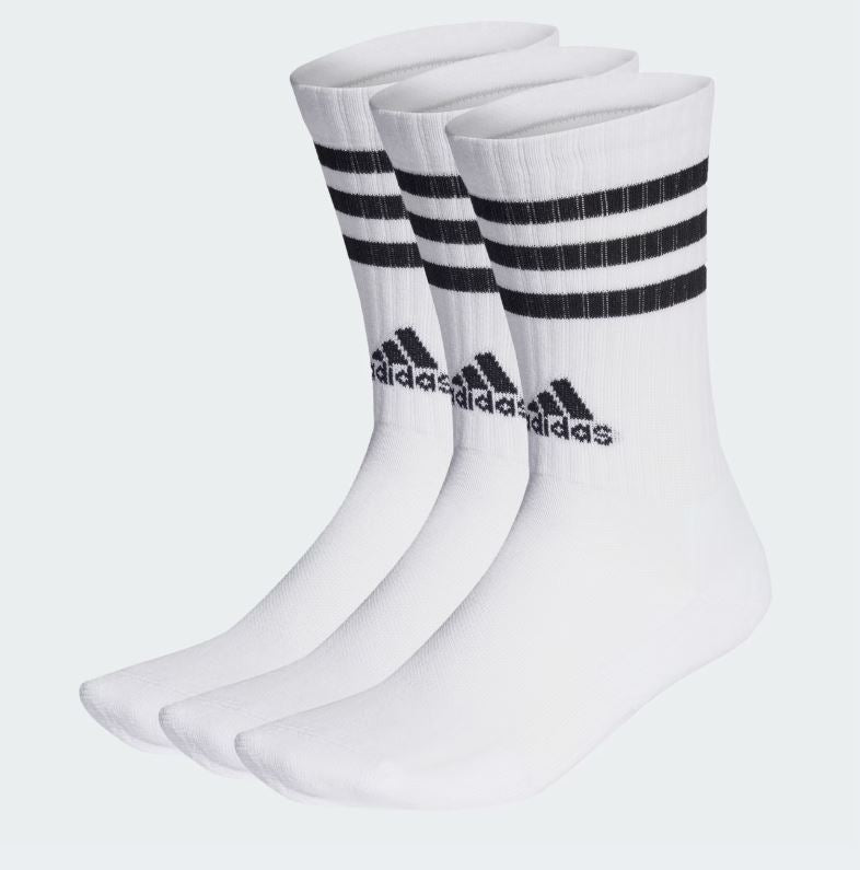 Adidas 3 Stripe Cushion Crew 3 Pack Socks