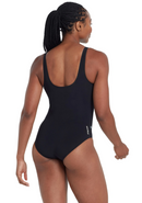 Zoggs Women's Silver Lined Ecofeel Swimsuit Black