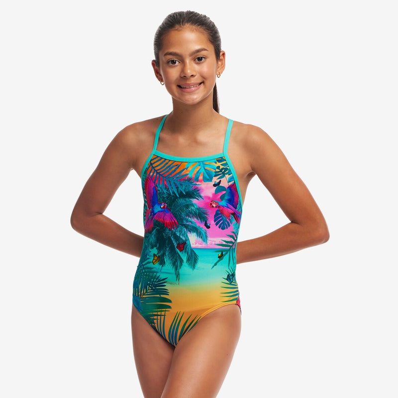 Funkita Girls Strapped In One Piece The Beach